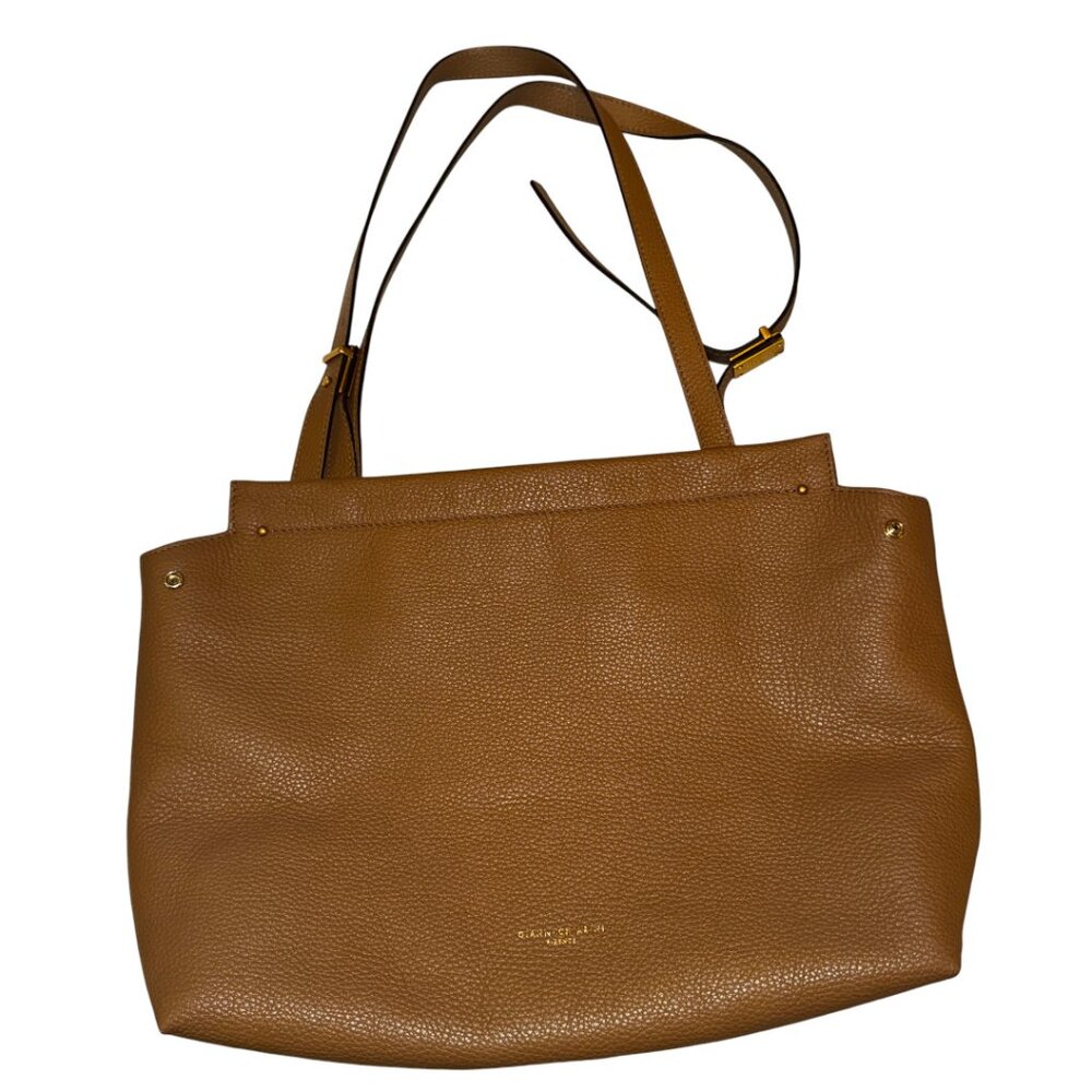 Giani Chiarini Matilde Italian Leather Tote Cognac Camel $385 Retail - Picture 2 of 14